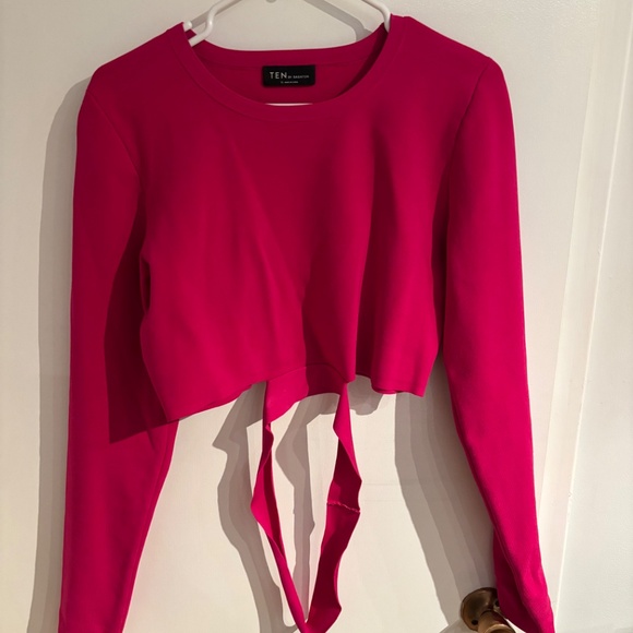 Babaton XL Pink Crop Sweater - Picture 2 of 5